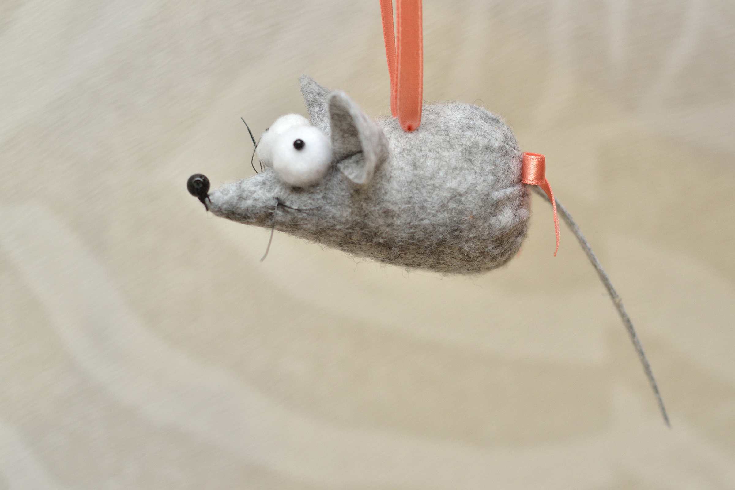 Ёлочная игрушка Мышка своими руками