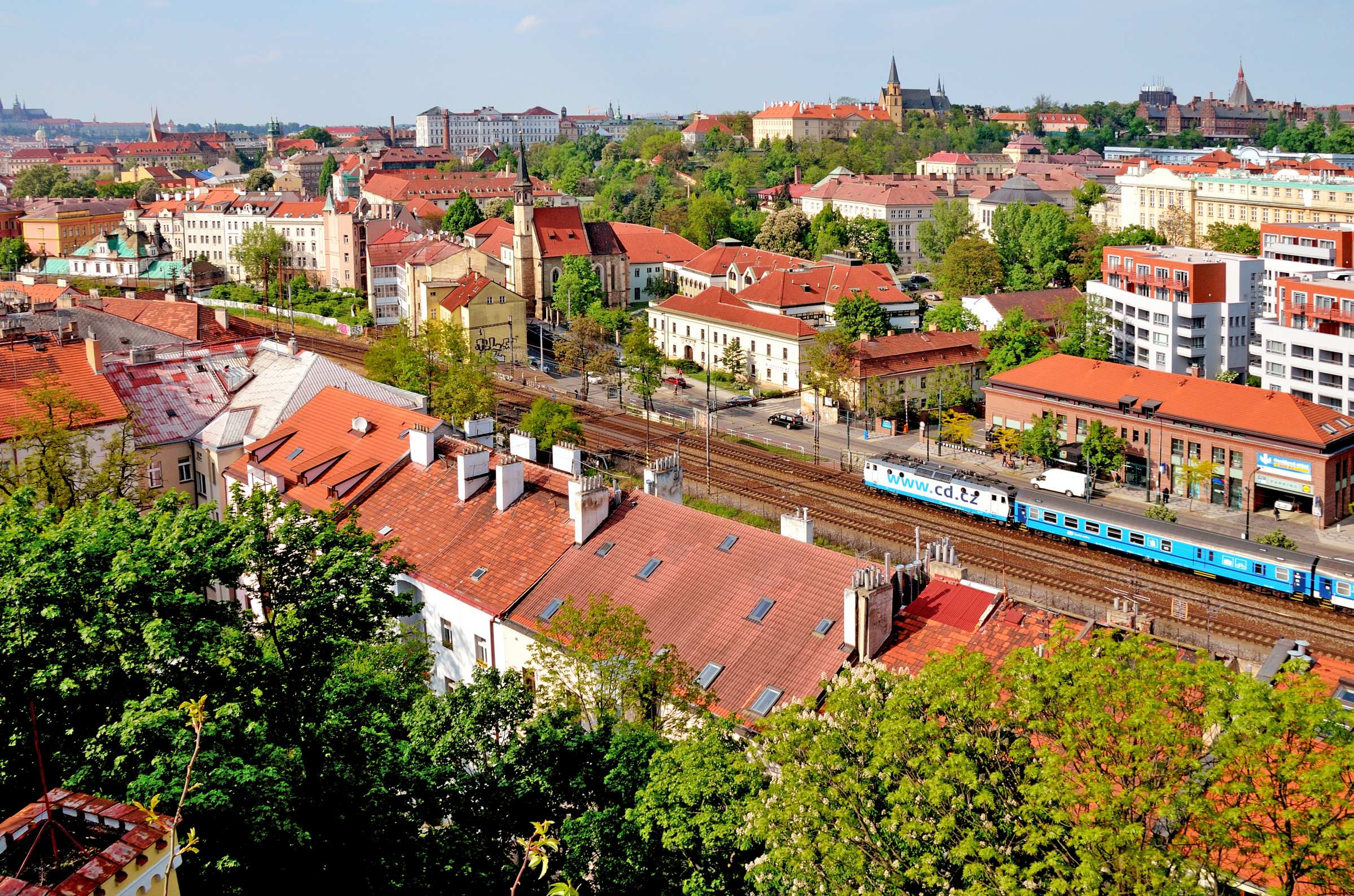 Виды на Прагу со смотровых площадок Вышеграда