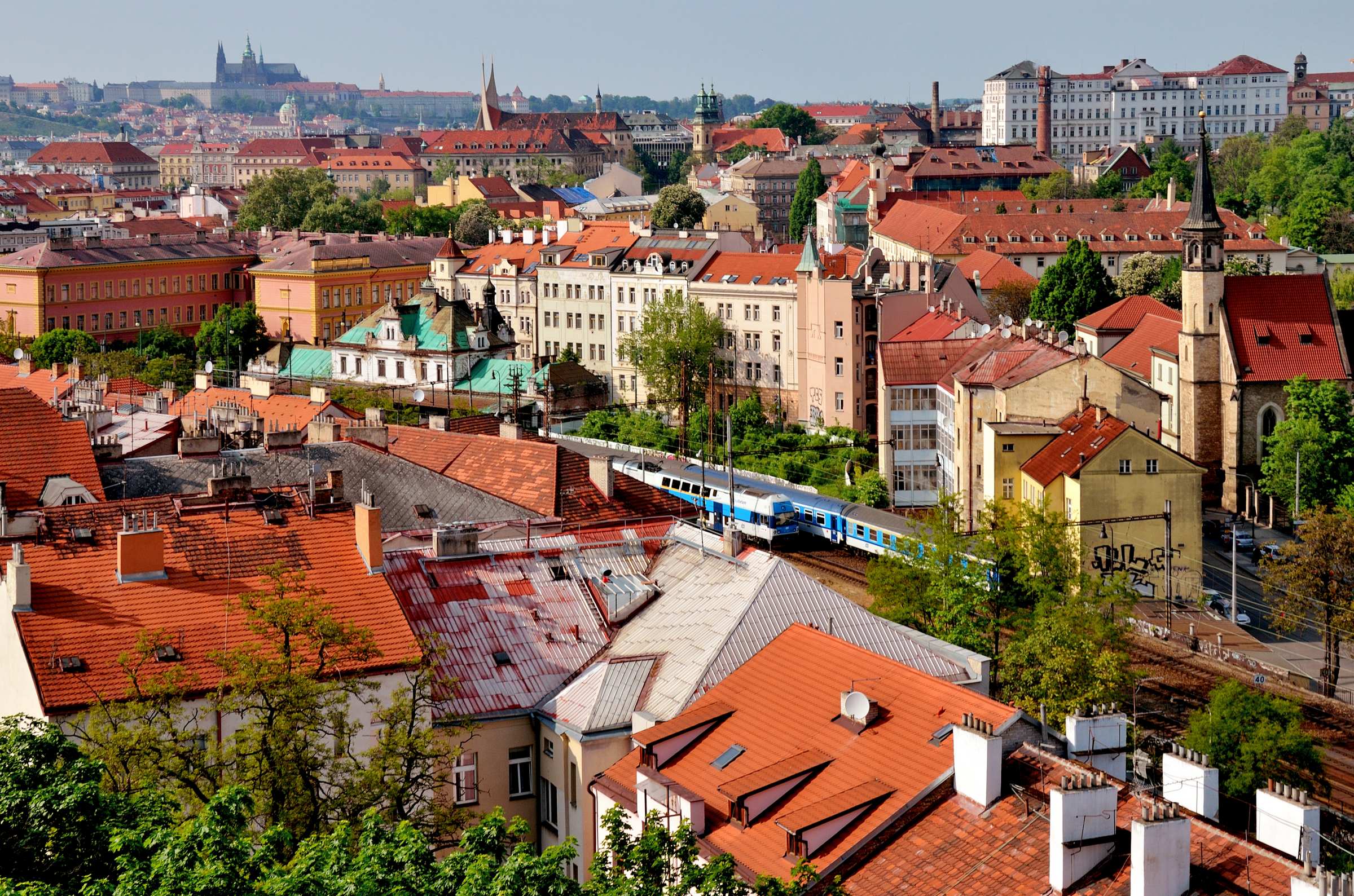 Виды на Прагу со смотровых площадок Вышеграда