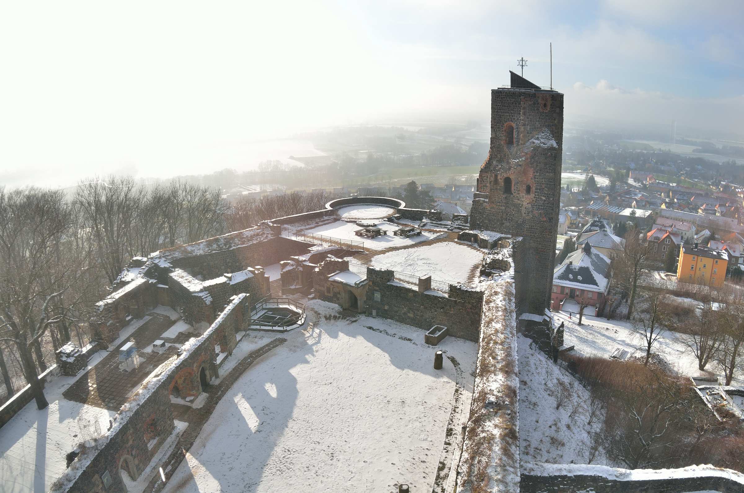 Башня Семи шпилей крепости Штольпен в Саксонской Швейцарии