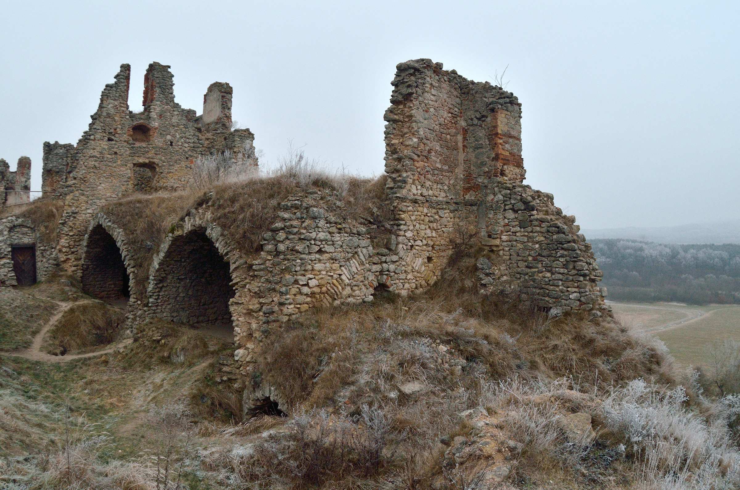 Руины крепости Звиржетице в Чешском рае