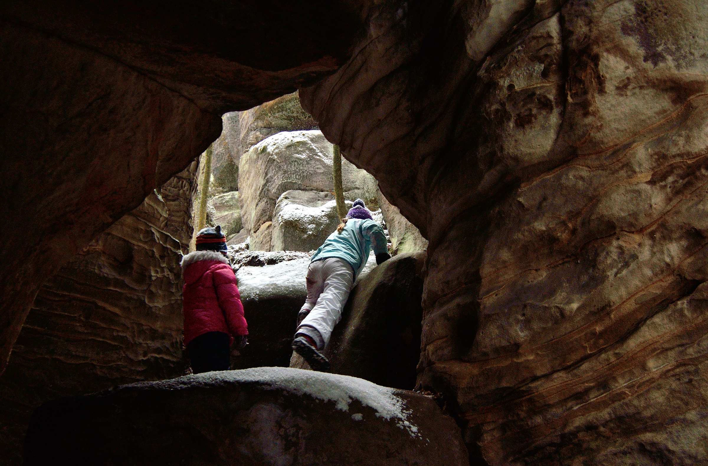 Скальный лабиринт Хлевиште в Беседицких скалах в Чешском рае