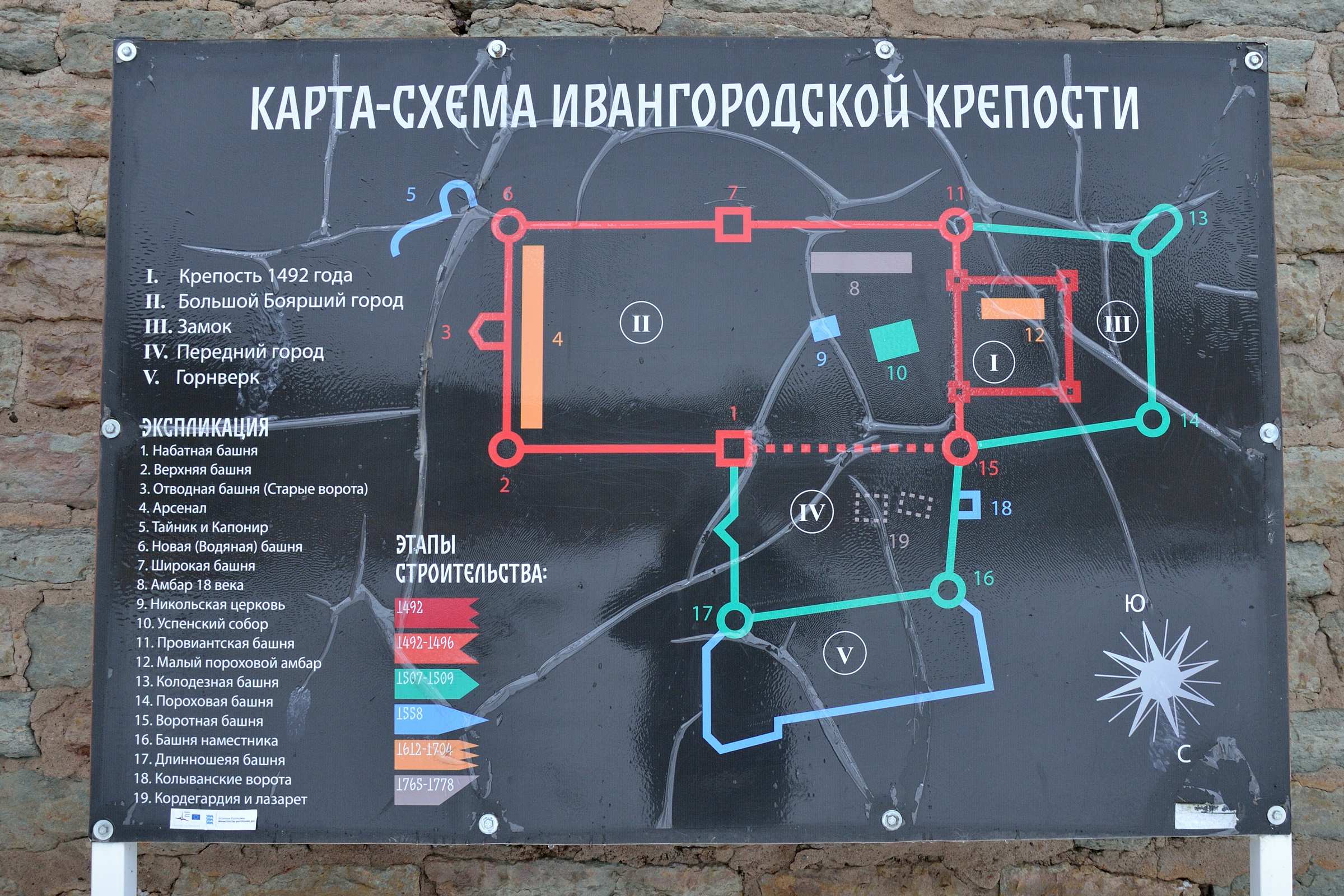 Схема Ивангородской крепость