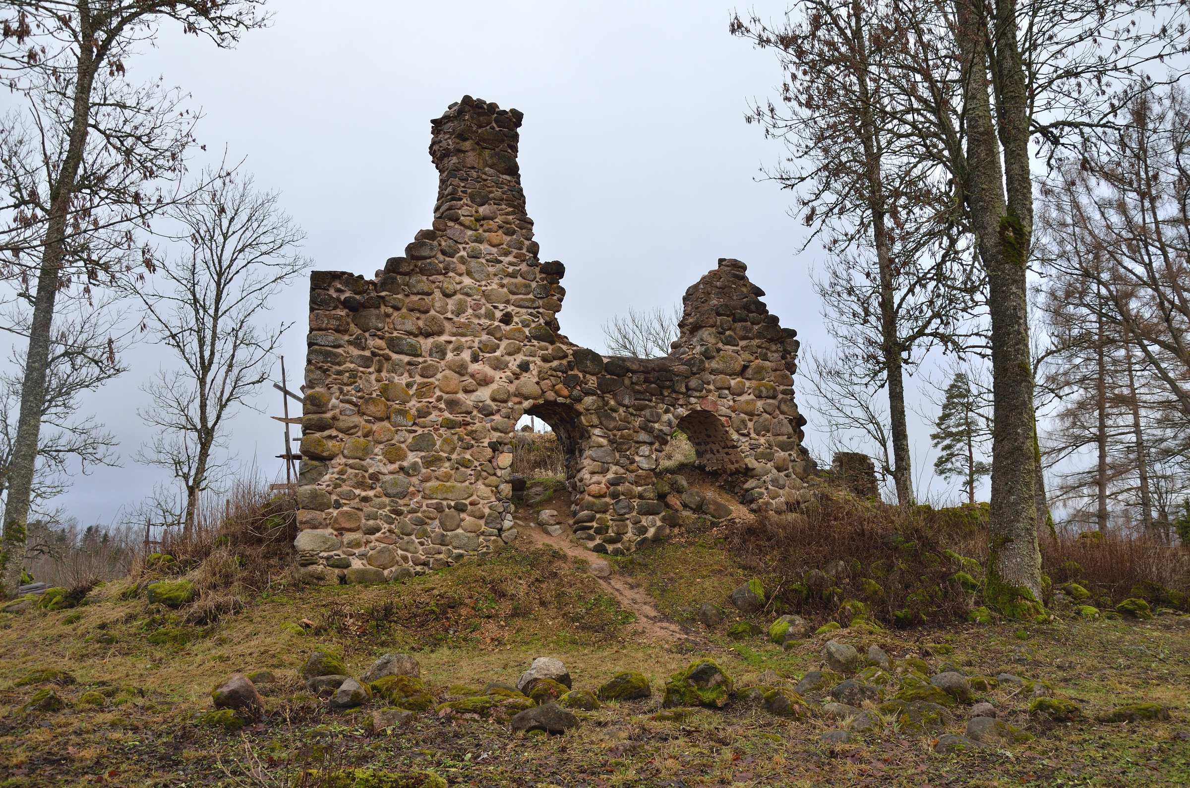 Руины замка Хельме в Эстонии