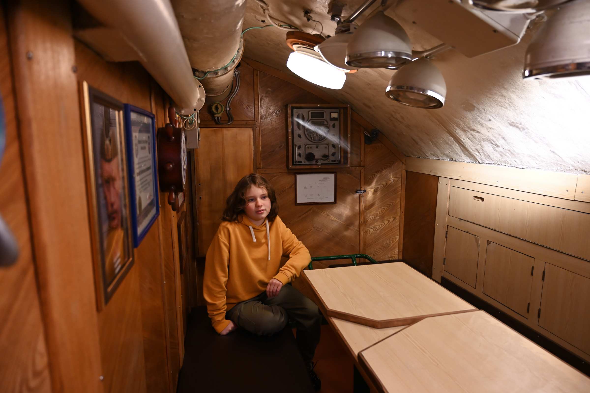Калининград. Музей Мирового океана. Подводная лодка Б-413. Офицерская кают-компания.