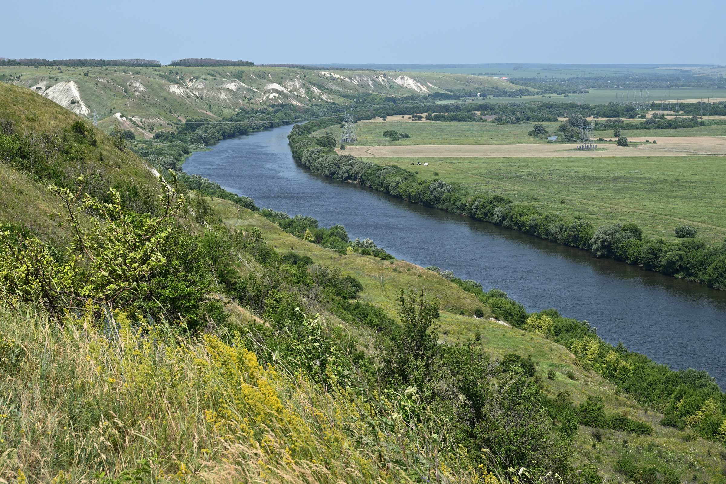 Вид на реку Дон со смотровой площадки Сторожевое